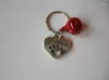 Nyckelringar 100st mode Vintage Friend Dog Heart Mix Bell Charm Keychain Trace Chains Key Jewelry
