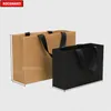 50X Custom Paper Shopping Bag With Ribbon Handle for Clothing Gift Packaging 200919265V