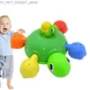 Jouets de bain Mignon tortue forme bain jouet liquidation infantile natation tortue salle de bain jouet de bain Montessori préscolaire arroseur jouet pour enfants Q231212