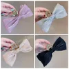 Korean Elegant Hairpins Mesh Bow Hair Claws Women Girls Yarn Ribbon Hair Clip Organza Printed Hair Accessories