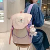 Rucksack Nette Flip Frauen Mädchen Nylon Schultasche Kawaii Student Buch Weibliche Mode College Dame Reise Rucksack