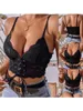 Women's Tanks Women S Floral Lace Bralette Spaghetti Strap Deep V Neck Crop Cami Tops Cross Tie-up Front Camisole