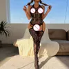 Lingerie sexy bodystockings mulheres fishnet aberto virilha catsuit malha collants roupa interior macacão erótico bodysuit senhora trajes conjunto sexy