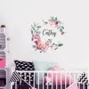 Adesivos de parede nome personalizado peônia flores menina berçário casca e vara decalques de vinil bebê crianças quarto interior decoração casa presentes 231212