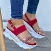 Sandalen Schwarz Keil Frauen Sommer Schuhe Leichte Plattform Frau Mode Peep Toe PVC Design Keile Alias Femininas