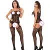 Intimo da donna Body erotico a rete da donna Trasparente con apertura sul cavallo Costumi sexy Calze per il corpo Collant a rete Porno Lingerie sexy