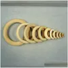 Wood 200Pcs Good Quality Teething Beads Wooden Ring For Diy Jewelry Making Crafts 15 20 25 30 35 Mm Drop Delivery Dha3B