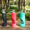 5.9" Mini Silicone Oil Burner Pipe Thick Nail bubbler Bong small burners pipes dab rig mini heady beaker Bongs wax