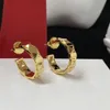 Luxus Designer Schmuck Ohrringe Ohrstecker Vintage Messing Kupfer Buchstaben Ohrstecker Für Frauen Valentinstag Hochzeitsgeschenke Verschiedenes Geschenk