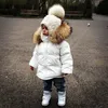 W dół płaszcz maluch dla dzieci maziowy dziecięcy z kapturem snowsuit chłopcy ubrania odzieży wierzchnia noszenia niemowlęcia zimowe dziewczyny 231212