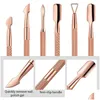 Zestawy do paznokci Zestawy do paznokci 2/4pcs/SET NARTERICLE SKISSORS STAL PASY MANICURE PEDICURE Narzędzia Złote/Sier/Rainbow Dead Skin nożyc