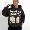 Herren Hoodies Sweatshirts American Skull Puff Print Frauen Paare Y2k Tops Sweatshirt Goth Streetwear Grunge Kleidung Übergroßer Hoodie 231211