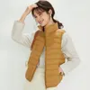 Gilets pour femmes Gilet Femmes Hiver Blanc Canard Down Manteau Mode Coréenne Simple Boutonnage Collier Streetwear Veste Sans Manches