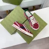 Tennis 1977 Canvas-Schuh Lässige Sneakers Luxurys Designer Damenschuh Italien Grüne und rote Webstreifen-Gummisohle Stretch-Baumwolle Low-Top-Herren-Sneaker