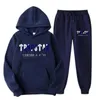 TRAPSTAR Tweedelige hoodieset van fleece trainingspak voor heren en dames met letterprint