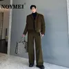 Survêtements pour hommes Noymei deux pièces ensemble automne hiver 2024 style coréen niche velours côtelé coton veste courte jambe large pantalon costume WA3271 231212