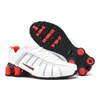 Mens Shoxs Koşu Ayakkabıları Üçlü Siyah Gümüş Kırmızı Platinum 803 809 NZ 301 BEYAZ ÜNİVERSİTESİ Kırmızı Eğitmenler Spor Dış Mekan Sabahları Koşucular Yürüyüş Boyutu 12-7