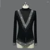 Stage Wear 2023 Man Latin Dancewear Professional Men's Dance Competition Costume Crystal Sports Clothes Kids Samba Practice Ballroom