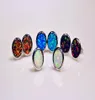 Cała detaliczna biżuteria modowa drobna bluewhiteorangeBrown opal kamień srebrny kolczyki EAT0022642702