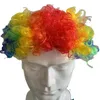 Cosplay Wigs 2023 New Funny Joker Wig Explosive Head Clown Fan Party Halloween Ball Party Dressing levererar semester Färgglada peruk Headwearl240124