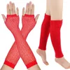 Women Socks 4Pcs 2Pairs Trendy Glove Suit Ladies Mesh Gloves Lace Arm Cover Leggings Girl Mittens Dance Party Gift