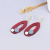 Boucles d'oreilles pendantes en bois pour femmes, colorées, géométriques, mode coréenne, produits de vente, déclaration Vintage, 2023