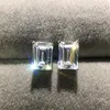 PANSYSEN Marca Rettangolo Creato Moissanite Orecchini con perno con diamanti per le donne Puro argento sterling 925 Orecchino Gioielli da donna Gift253w