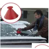 Andra hushållsorganisationer Snow Magical Window Windshield Car Thrower Cone Shaped Funnel Housekee Cleaning Mtifunctional Drop D DH2MG