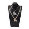 2020 meilleure vente de haute qualité Miami tour de cou mode Hip Hop femmes hommes 18k plaqué or Zircon King Kong Animal Hip Hop pendentif