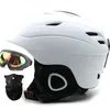 Casques de ski Marque chaud peluche homme/femme casques de ski ensemble lunettes/masque 2 cadeau hiver neige snowboard casque motoneige luge Moto sport sécurité 231211