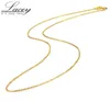 Genuine 18K White Yellow Gold Chain Necklace Pendant 18 inches au750 jewelry necklace Women fine gift216K7873608