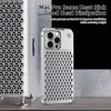 Metalen koeling telefoonhoesje voor Samsung iPhone 13 12 14 15 Pro Max Plus Geur Randloos hol aluminium Warmteafvoer Schokbestendig Cover Aromatherapie telefoon