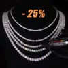 Iced Out d Kleur Vvs 925 Sterling Zilver 2mm 3mm 4mm 5mm 6.5mm Moissanite diamanten ketting Tennisketting voor Mannen Vrouwen