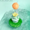 Bath Toys New Baby Bath Toys Electric Spray Water Floating Rotation Frog Sprinkler Dusch Game For Children Kid Gifts Swimming Badrum Q231211