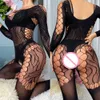 Vrouwen sexy bodysuit uit één stuk visnet lingerie kostuums erotisch perspectief mesh panty sex dames bodystockings kleding sexy