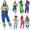 Pantalons de deux pièces pour femmes Halloween Couples Carnaval Vintage Disco Rétro Tendance Party Cosplay Costumes 80s Sportswear pour la performance adulte