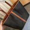 Designertas Dames Luxe draagtas Boodschappentassen Echt lederen band Canvas Middelgrote modehandtassen Grote crossbodytassen Composiet tassen Portemonnee met boxset