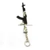 Keychains Lanyards Keychains 2021 Game Gun Model 98K AWM CAMOUFLAGE KEYCHAIN ​​12CM PUBG 키 체인 PORTACHIAVI PORTE CLEF 남자 보석 DH8CE