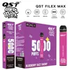 Authentieke QST Vapor Flex Max 5000 trekjes Wegwerpvape 12 ml Voorgevuld 0 mh 20 mg 50 mg Afneembare Ecig-stick Luchtstroomregeling Damppenapparaat