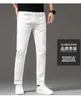Мужские джинсы дизайнерские роскошные новые летние белые хлопковые эластичные G европейские свободные прямые брюки повседневные универсальные тенденции VNWG