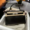 Женская сумка 2023, черная сумка второго поколения, кожаная серебряная пряжка на одно плечо, ручная сумка через плечо, мини-маленькая