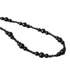 Anhänger Halsketten Kleine Menschenmenge Trendiges und cooles kreatives Design Schwarzer Achat Intervall Hmade echte Steinperlen High-End-elegante Halskette für