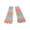 Женские носки зима-осень радужного цвета, вязаные японские готические носки, расклешенные подол, до колена, широкие для