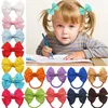 Hair Accessories 10pcs/lot 6.3 CM Mini Lovely Grosgrain Ribbon Bows Born Rope Candy Color Bowknot Elastic Hairband Fashion Birthday Gifts