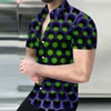 Men's Casual Shirts Personalized Fashionable Cave Pattern Digital 3D Printed Short-sleeved Lapel Shirt Summer Fashion XS-5XL