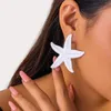 Stud Earrings Boho Colorful Metal Big Starfish For Women Lady Trendy Summer Geometric Piercing Y2K Jewelry Accessories