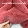 Fabric and Sewing Size 50x50cm Imitate Rabbit Fur Plush Thickened Polyester Artificial Wool Doll Cotton Material Decorative Padding 231212