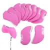 Cabeças de clube 10 Pcs Golf Club Protetor de cabeça de ferro Golf Iron Head Covers Set Iron Putter Capa protetora para clube Acessórios de golfe 9 cores 231212