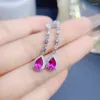 Studörhängen naturlig rosa topas för kvinnor silver 925 smycken lyxiga ädelstenar 18k guld pläterade gratis skeppsartiklar