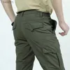 Pantalones de hombre Pantalones militares finos del ejército Pantalones de carga tácticos Hombres Pantalones transpirables de secado rápido impermeables Pantalón inferior delgado informal 4XLL231212